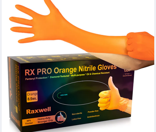 FlameGrip: Secure Your Grip in High-Stakes Situations with Orange Nitrile Gloves